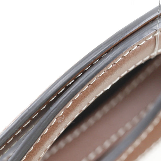 BURBERRY Handbag Canvas, Calfskin Brown white 2WAYShoulder Pocket bag Women Secondhand Authentic