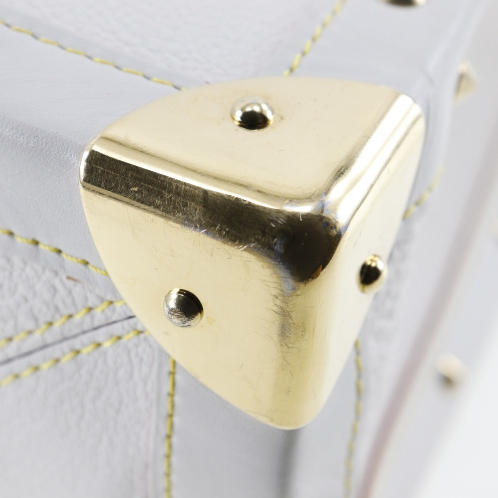 LOUIS VUITTON Handbag M91815 Goatskin Bron (White) Suhali line Fabreau Women Used Authentic