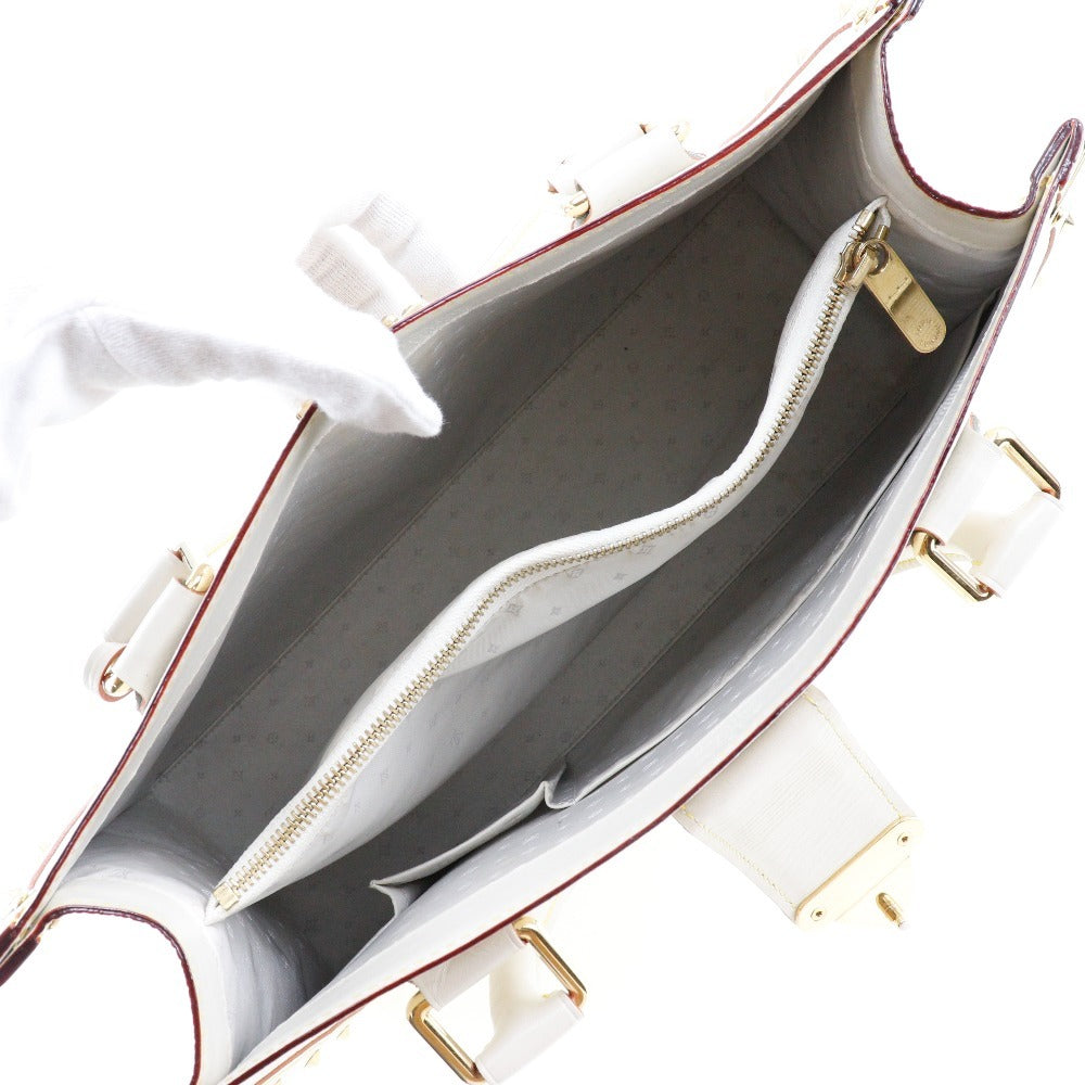 LOUIS VUITTON Handbag M91815 Goatskin Bron (White) Suhali line Fabreau Women Used Authentic