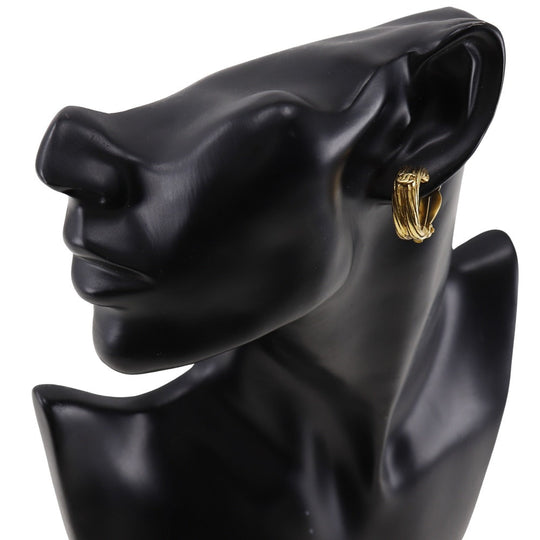 CHANEL Earring Plated Gold gold Women Used Authentic