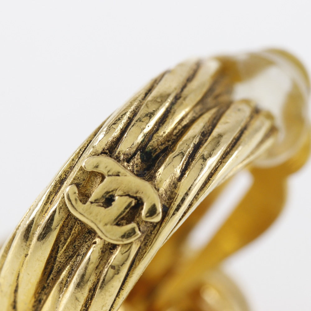 CHANEL Earring Plated Gold gold Women Used Authentic