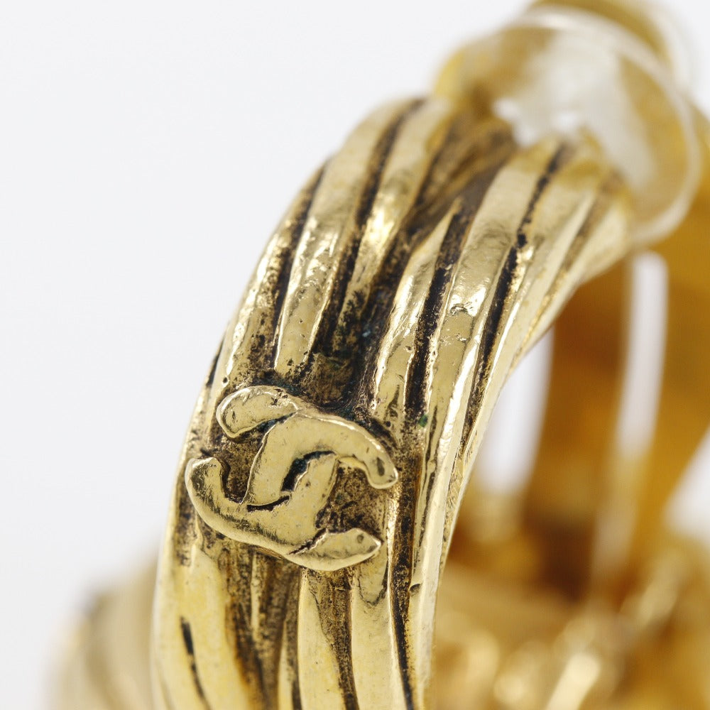 CHANEL Earring Plated Gold gold Women Used Authentic
