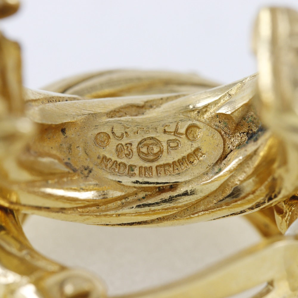 CHANEL Earring Plated Gold gold Women Used Authentic