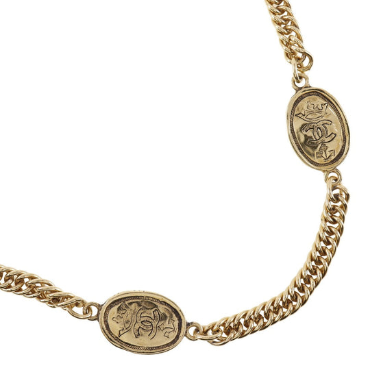 CHANEL Necklace Plated Gold gold Women Used Authentic
