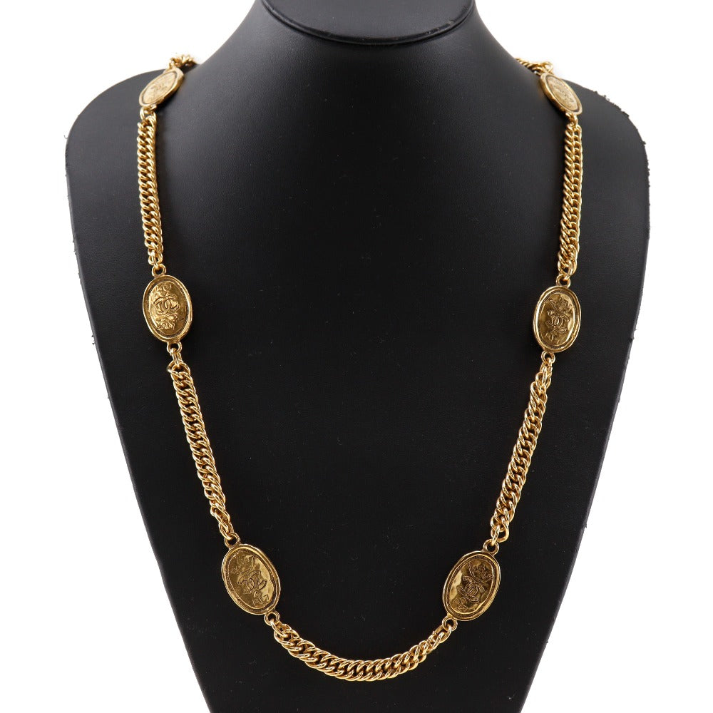 CHANEL Necklace Plated Gold gold Women Used Authentic