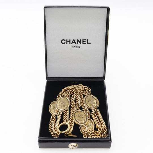 CHANEL Necklace Plated Gold gold Women Used Authentic