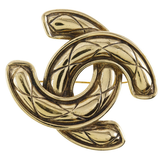 CHANEL Brooch Plated Gold gold COCO Mark Women Used Authentic
