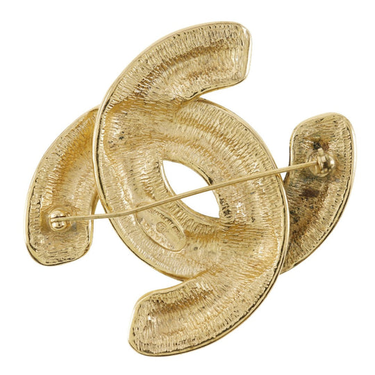CHANEL Brooch Plated Gold gold COCO Mark Women Used Authentic