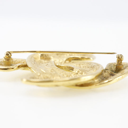 CHANEL Brooch Plated Gold gold COCO Mark Women Used Authentic