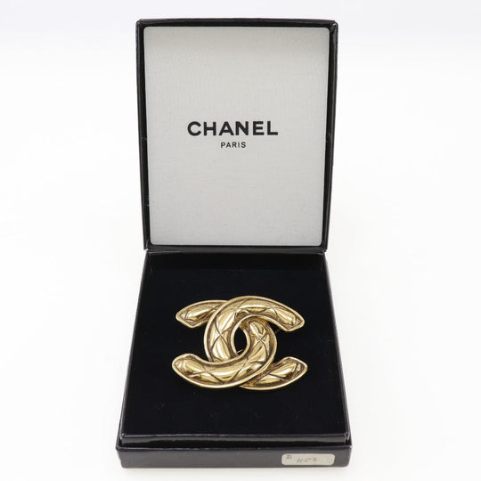 CHANEL Brooch Plated Gold gold COCO Mark Women Used Authentic