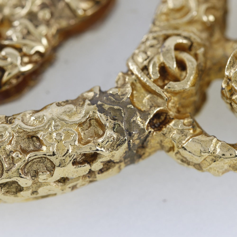 CHANEL Necklace Plated Gold, Faux Pearl gold vintage lava Women Used Authentic