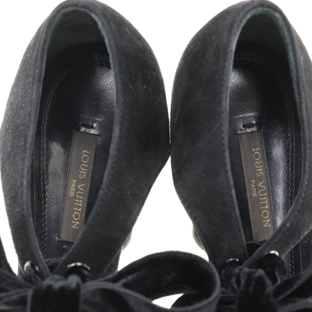 LOUIS VUITTON Sandals Suede black 37 1/2