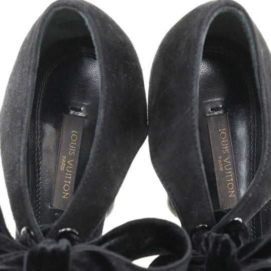 LOUIS VUITTON Sandals Suede black 37 1/2