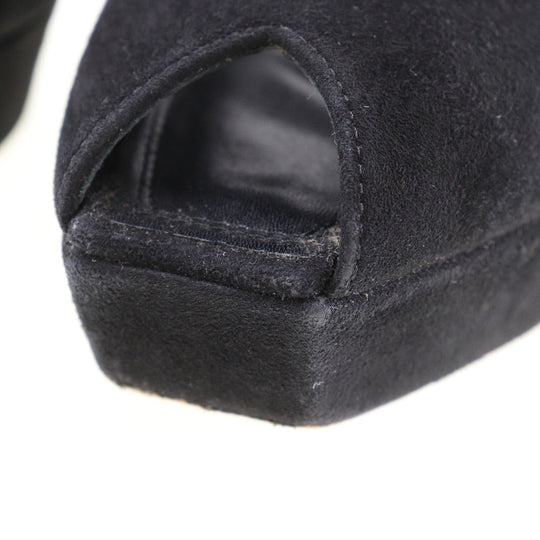LOUIS VUITTON Sandals Suede black 37 1/2