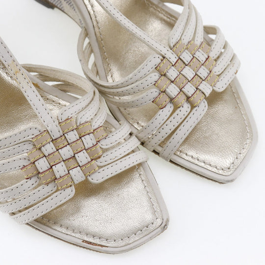 LOUIS VUITTON Sandals Damier Azur Canvas white Damier Azur Women 38 Used Authentic