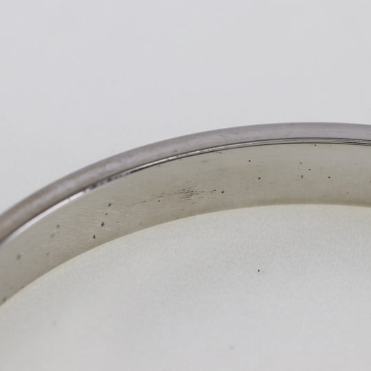 HERMES Bangle metallic Silver Belt motif Women Used Authentic