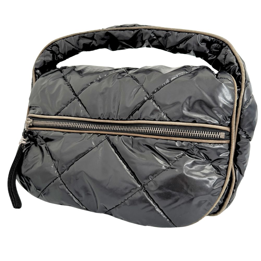MONCLER Shoulder Bag Nylon black Women Used Authentic