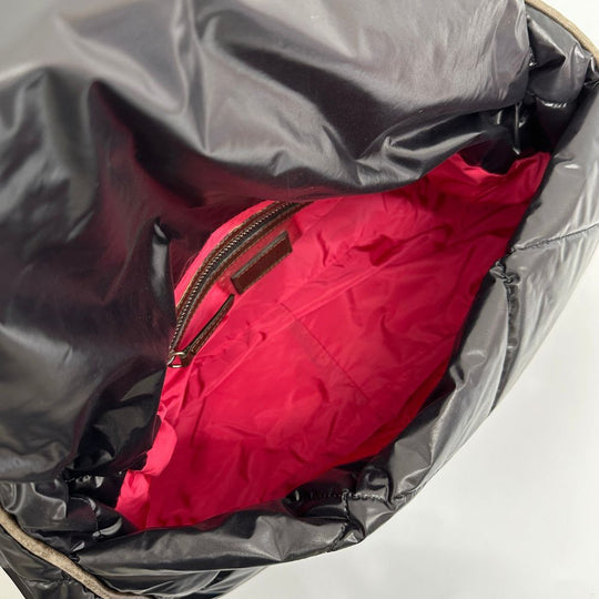 MONCLER Shoulder Bag Nylon black Women Used Authentic