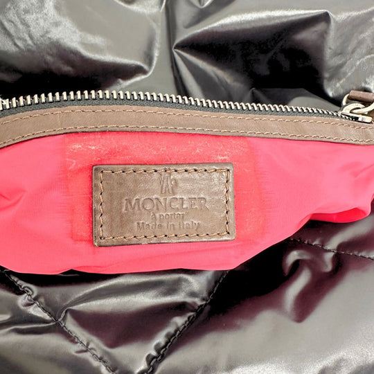 MONCLER Shoulder Bag Nylon black Women Used Authentic