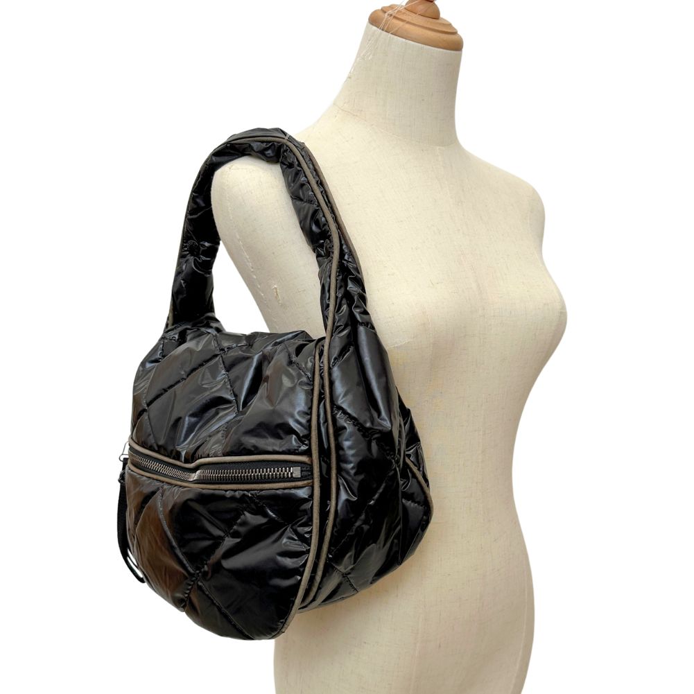 MONCLER Shoulder Bag Nylon black Women Used Authentic