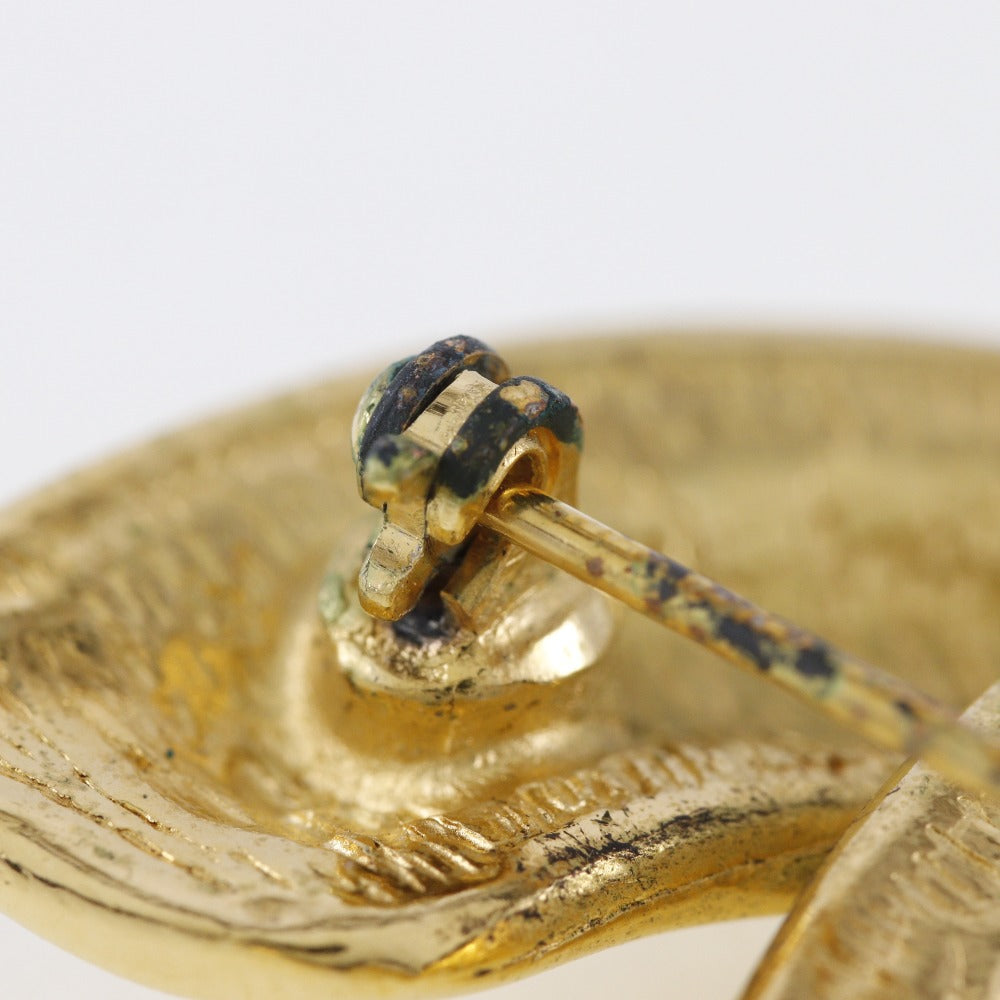 CHANEL Brooch Plated Gold gold Matrasse COCO Mark