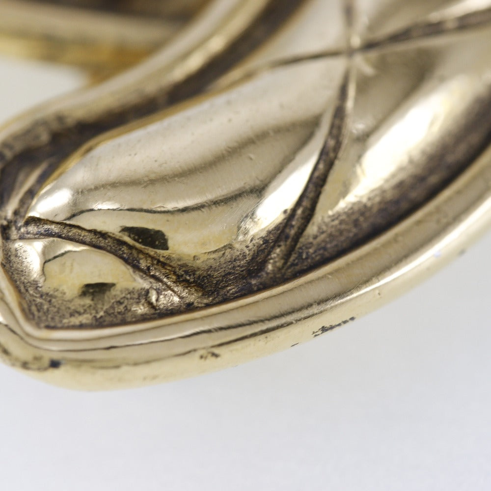 CHANEL Brooch Plated Gold gold Matrasse COCO Mark