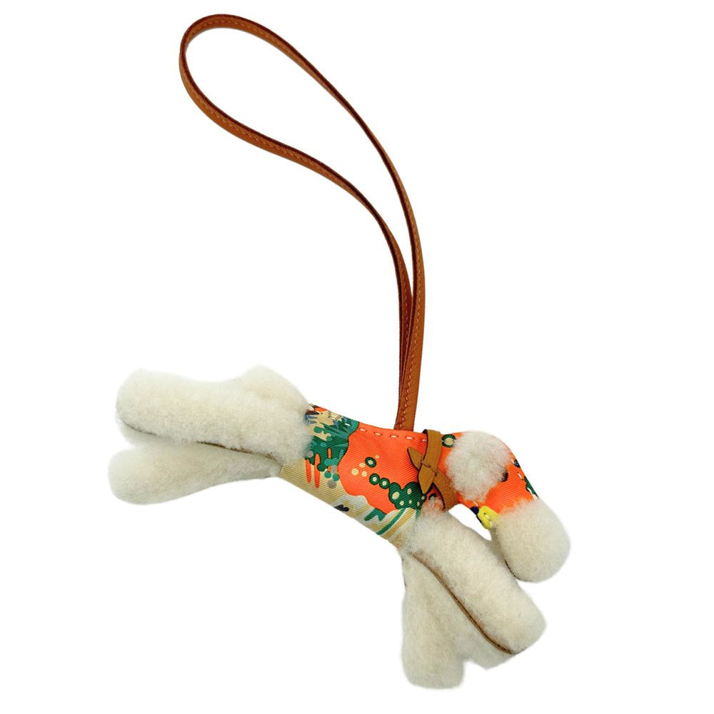 HERMES charm leather white padialoha unisex(Unisex) Used Authentic