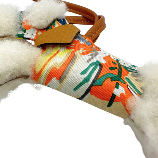 HERMES charm leather white padialoha unisex(Unisex) Used Authentic