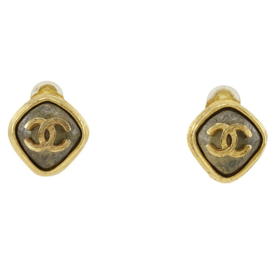 CHANEL Earring Plated Gold gold Women Used Authentic