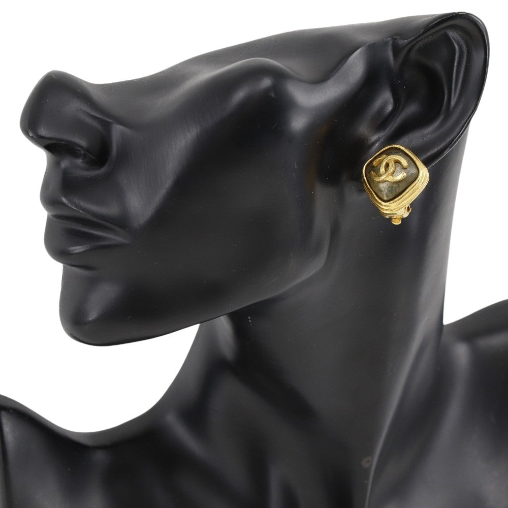 CHANEL Earring Plated Gold gold Women Used Authentic