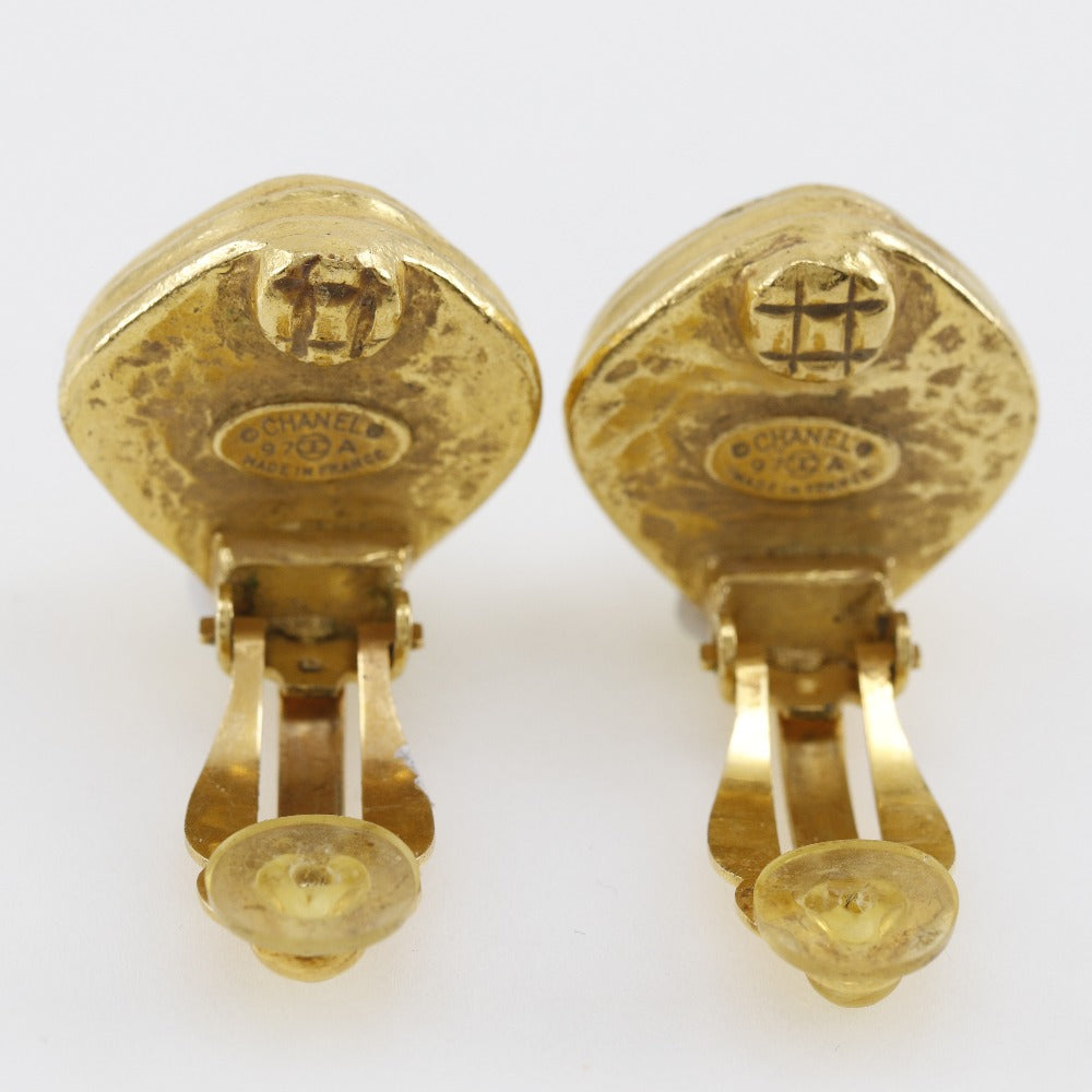CHANEL Earring Plated Gold gold Women Used Authentic