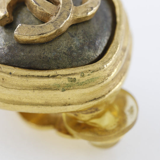CHANEL Earring Plated Gold gold Women Used Authentic