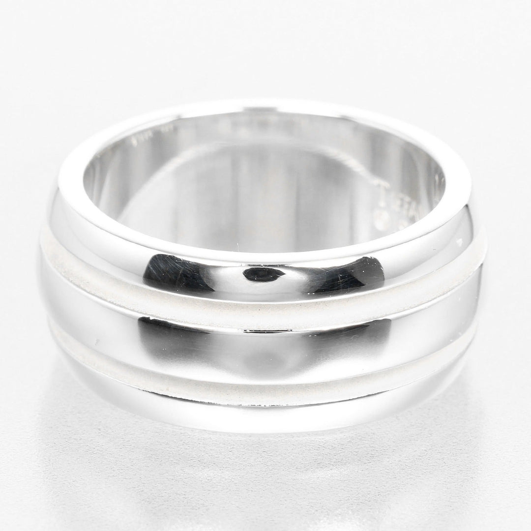 TIFFANY&Co. Ring Silver925 Silver Atlas Grooved Double Line Women Used Authentic