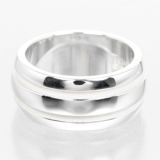 TIFFANY&Co. Ring Silver925 Silver Atlas Grooved Double Line Women Used Authentic
