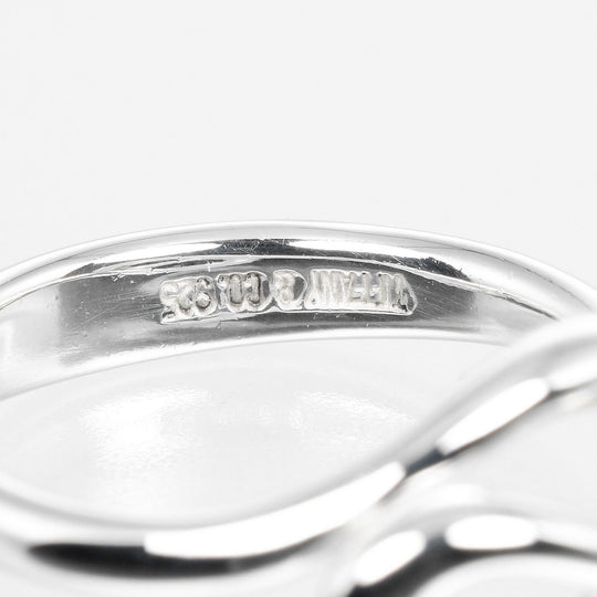 TIFFANY&Co. Ring Silver925 Silver Open wave Women Used Authentic
