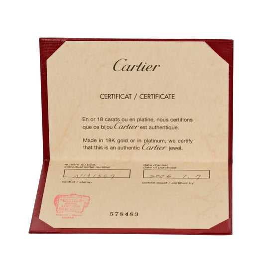 CARTIER Ring K18 pink gold, diamond gold C heart Women 47 Used Authentic