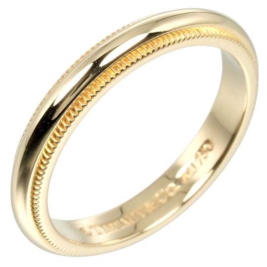TIFFANY&Co. Ring K18 yellow gold gold 0.1" model Gathered Milgrain Women Used Authentic