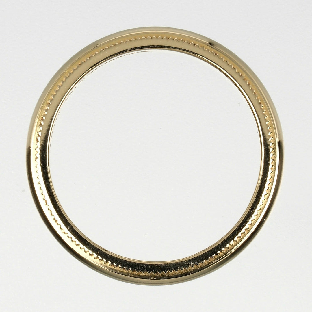 TIFFANY&Co. Ring K18 yellow gold gold 0.1" model Gathered Milgrain Women Used Authentic