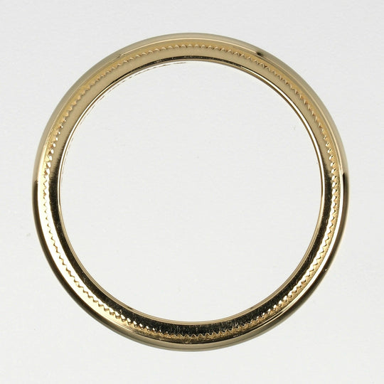 TIFFANY&Co. Ring K18 yellow gold gold 0.1" model Gathered Milgrain Women Used Authentic