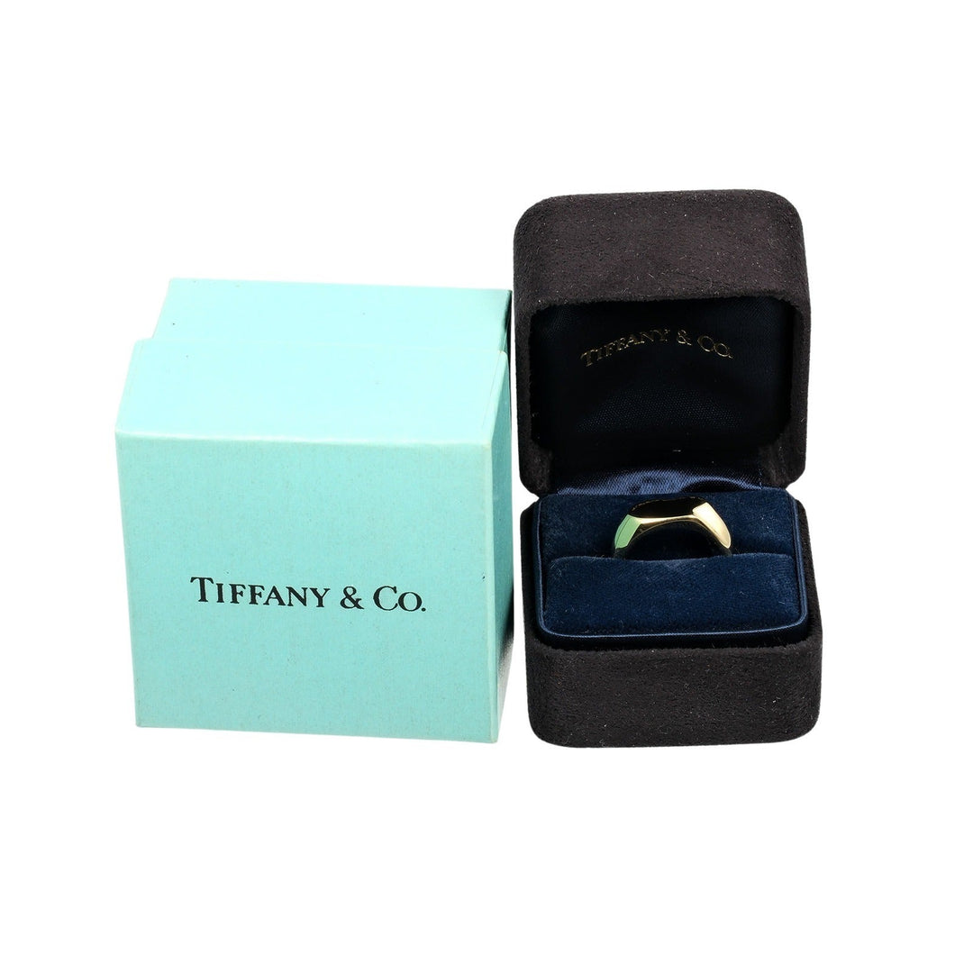 TIFFANY&Co. Ring K18 yellow gold gold Curved heart Women Used Authentic