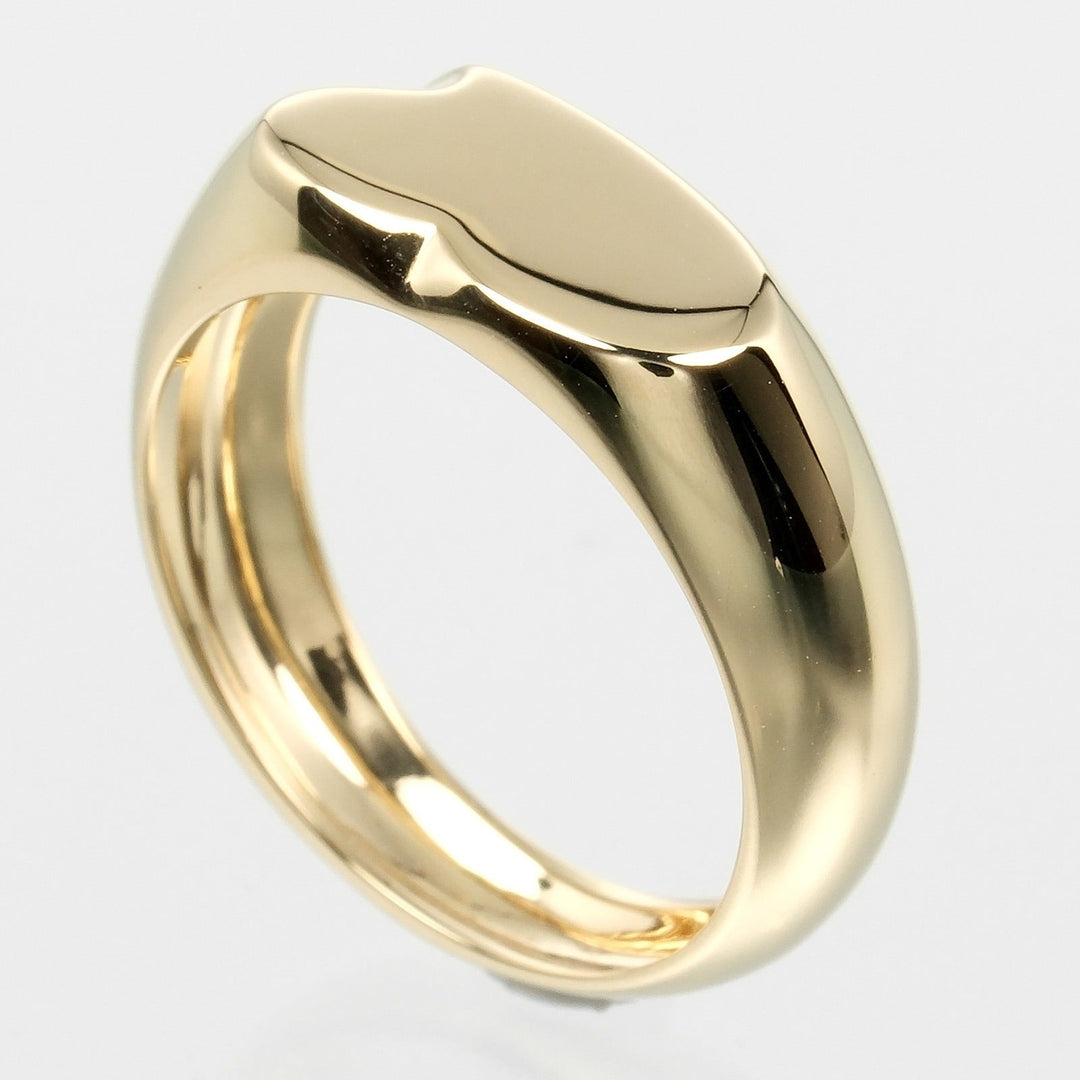 TIFFANY&Co. Ring K18 yellow gold gold Curved heart Women Used Authentic