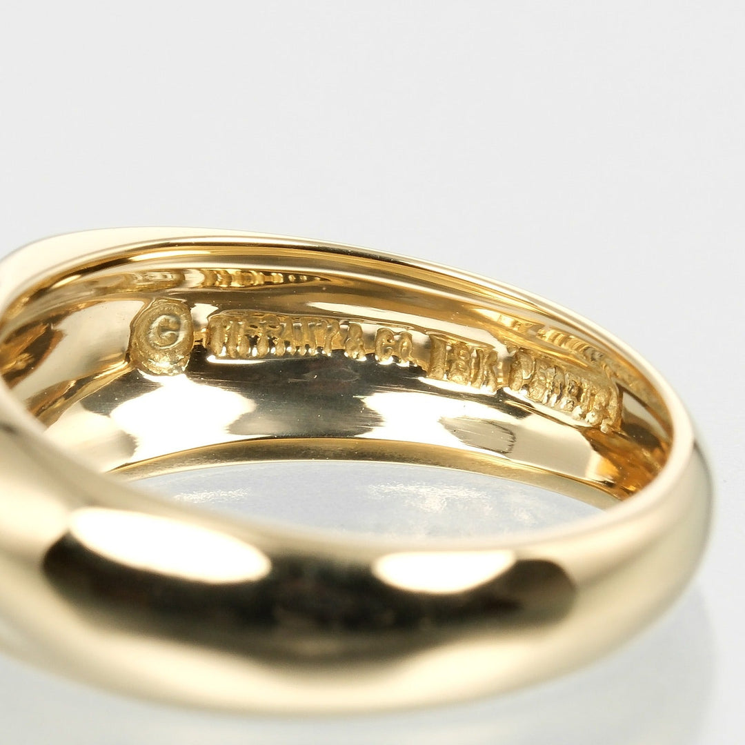 TIFFANY&Co. Ring K18 yellow gold gold Curved heart Women Used Authentic