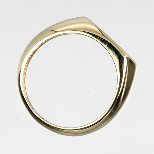 TIFFANY&Co. Ring K18 yellow gold gold Curved heart Women Used Authentic