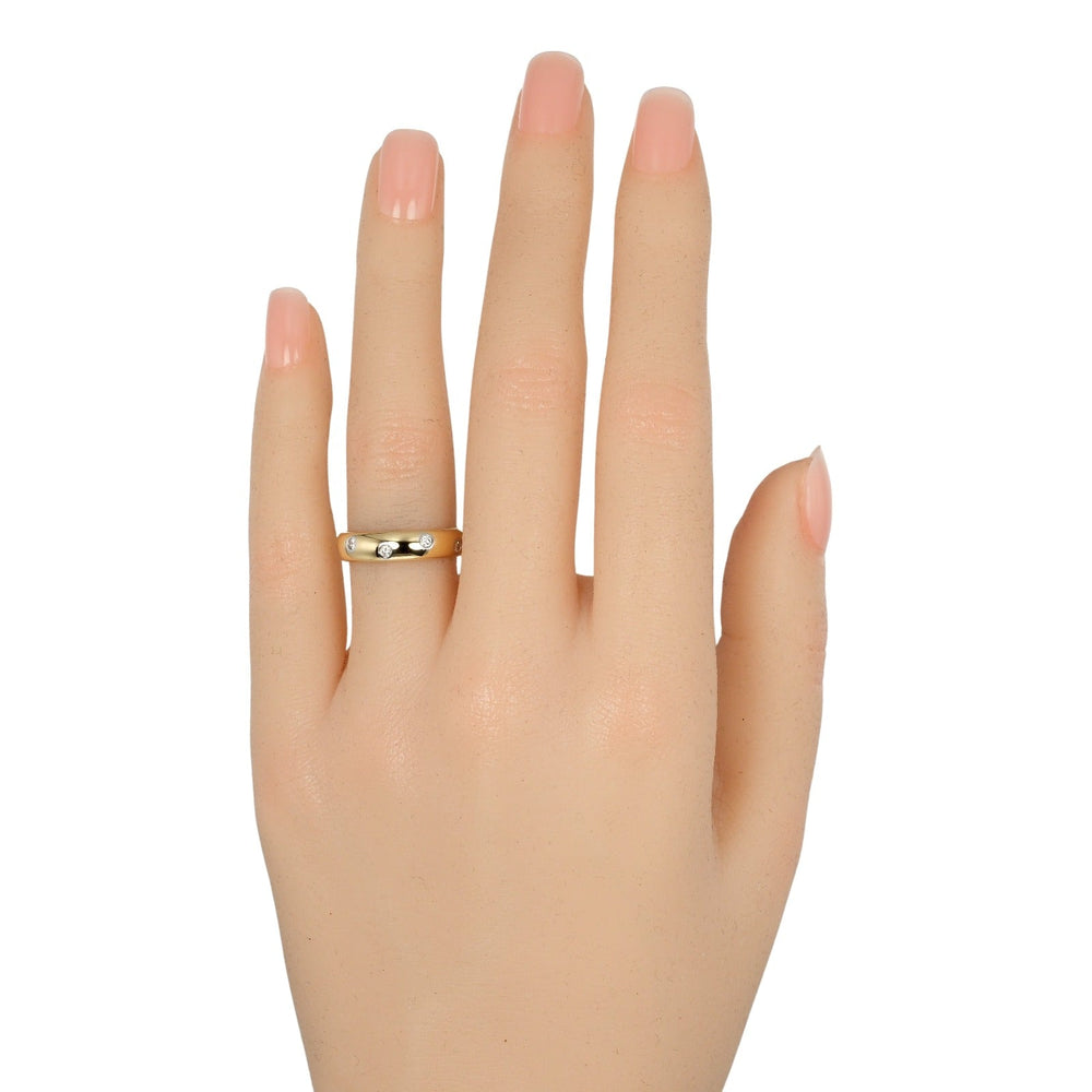 TIFFANY&Co. Ring K18 Yellow Gold, Pt950Platinum, Diamond gold Dots Women Used Authentic