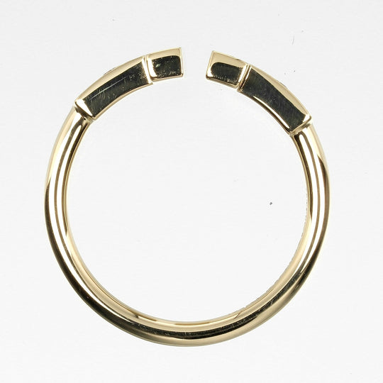 TIFFANY&Co. Ring K18 Yellow Gold, Diamond gold T wire Women Used Authentic