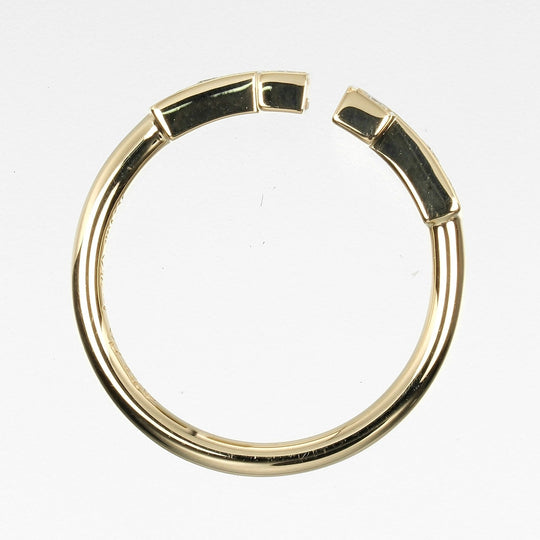 TIFFANY&Co. Ring K18 Yellow Gold, Diamond gold T wire Women Used Authentic