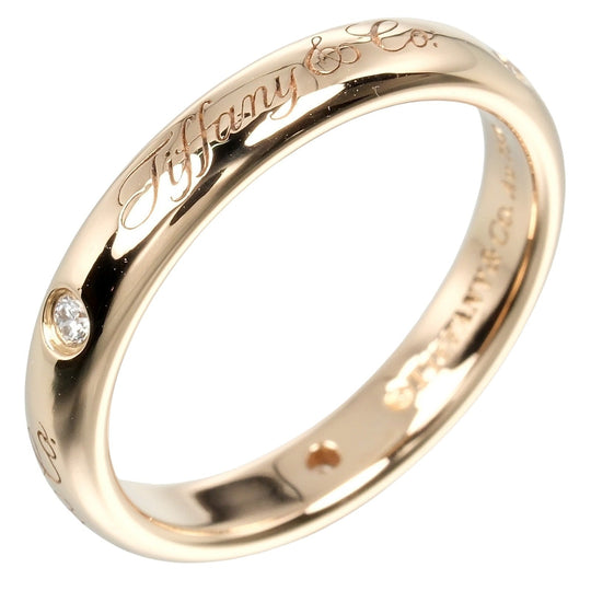 TIFFANY&Co. Ring K18 pink gold, diamond gold Notes Lucida Women Used Authentic
