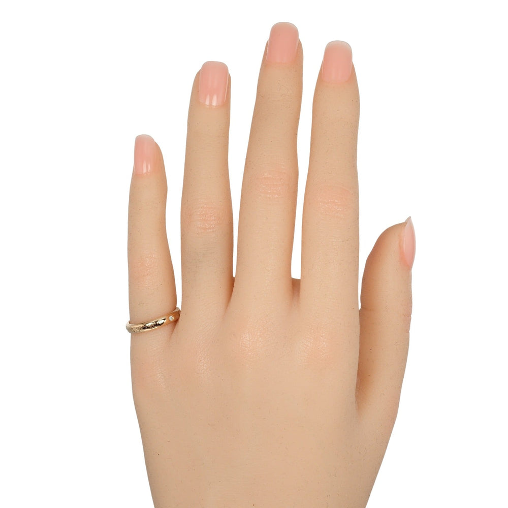 TIFFANY&Co. Ring K18 pink gold, diamond gold Notes Lucida Women Used Authentic