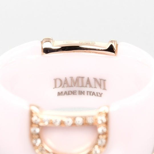 Damiani Ring K18 pink gold, diamond, ceramic pink D icon Women Used Authentic