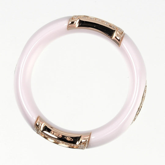 Damiani Ring K18 pink gold, diamond, ceramic pink D icon Women Used Authentic